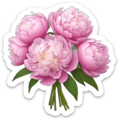 Bouquet of peonies  sticker