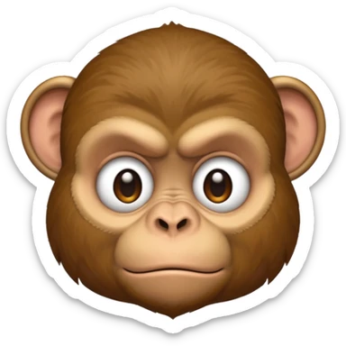 Grumpy monkey sticker