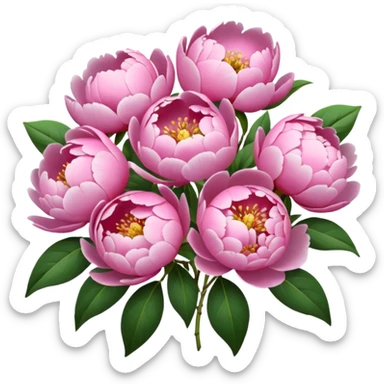 Peonies bouquet sticker