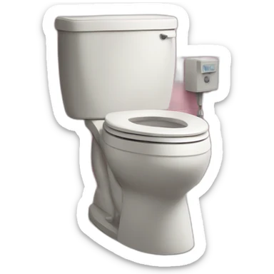 Hyper-realistic cat flushing toilet sticker