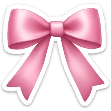 light pink ribbon bow sticker