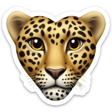 Heart with leopard or cheetah print  sticker