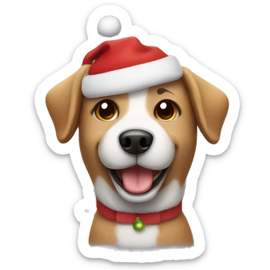 Christmas dog sticker