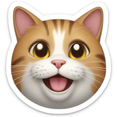 Cat that is super duper happy sticker