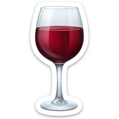 glass of wine  sticker