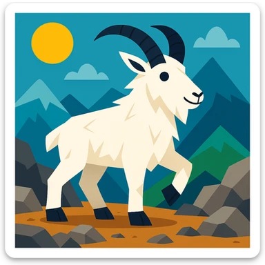 Mountain goat sticker