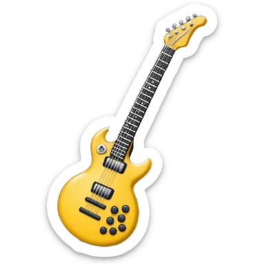 Bana elinde elektronik gitar olan bir kulaklıklı gözlüklü bir emoji yapar mısın elektronik gitar siyah olsun sticker