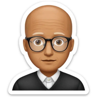 SEÑOR CON GAFAS Y ALOPESIA PARCIAL sticker