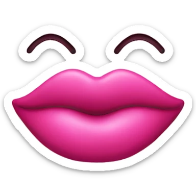 pink kiss mark sticker