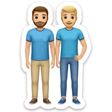 dos amigos hombres que comparten alquiler  sticker