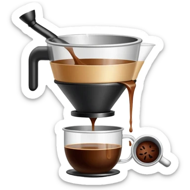 filling coffee in filter
 sticker