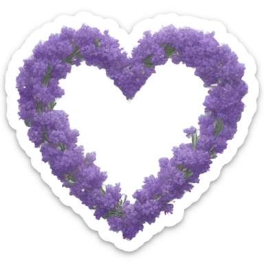 Lavender heart sticker