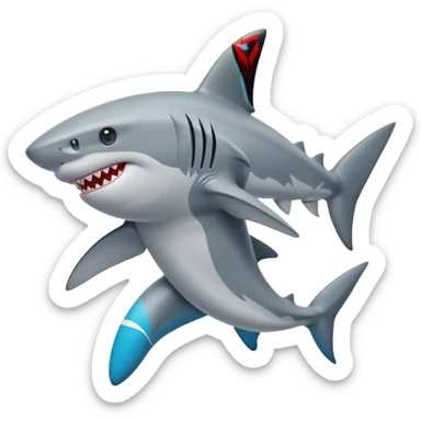Shark with Nike shoes Dancing  sticker
