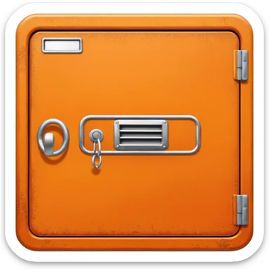 locker orange sticker