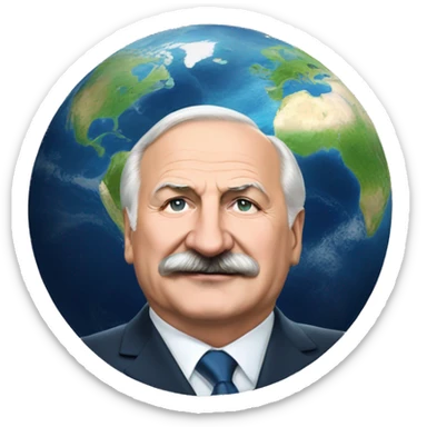 Lukashenko and the planet sticker
