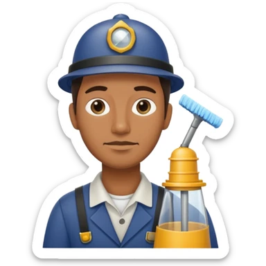 lighthouse Keeper while cleaning lens sticker