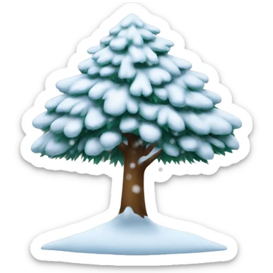 Snowy Christmas tree sticker