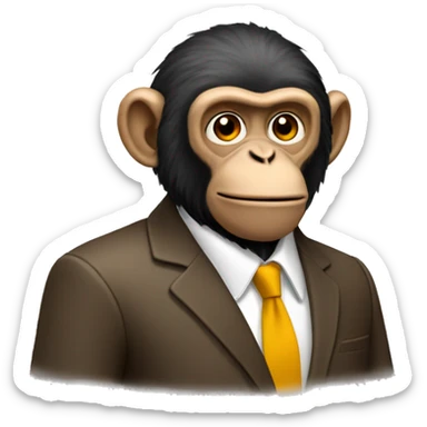 Monkey news reporter sticker
