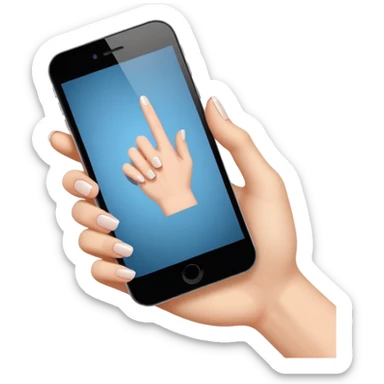 Celular mano de una chica sticker