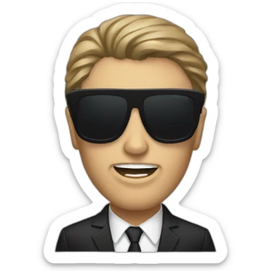 american psycho with sunglasses sticker