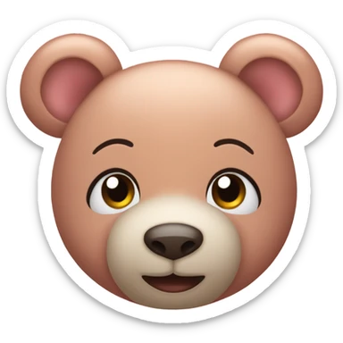 pink cute teddy bear sticker