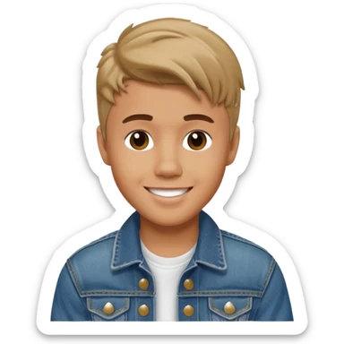 justin bieber, wear jean jacket sticker