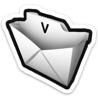 letter V, cryptocurrency, coin, black and white sticker
