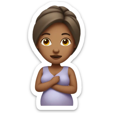 pregnant woman light skin sticker