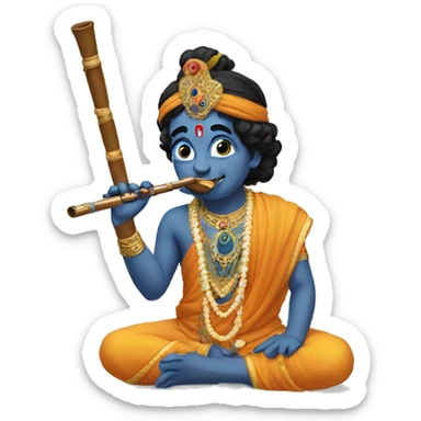 Krishna’s flute sticker