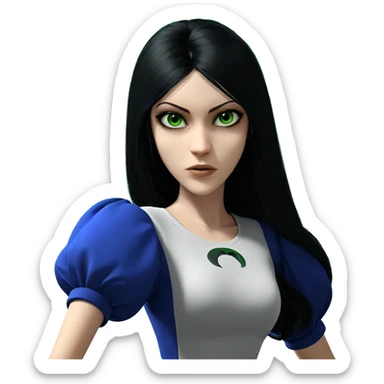 dark elegance in green eyes sticker