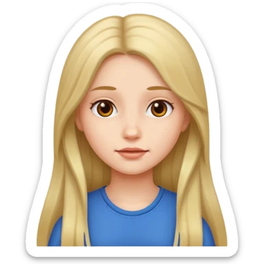 Girl with hair who looks real  sticker