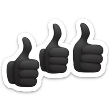 three separate thumbs up sticker