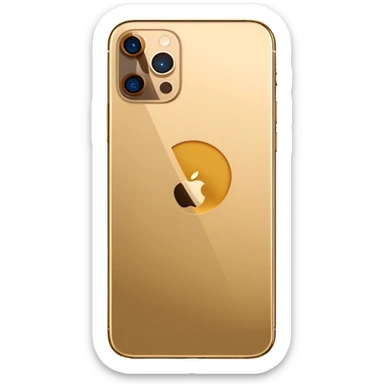 Gold iPhone 16 Pro Max no-logo clean backview sticker
