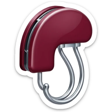 burgundy claw clip sticker