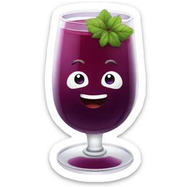 Blackberry juice sticker
