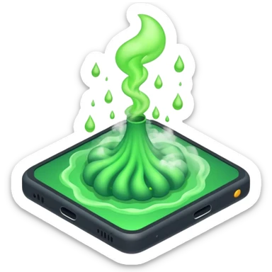 poisonous gas, isometric sticker