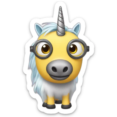 Minion unicorn sticker