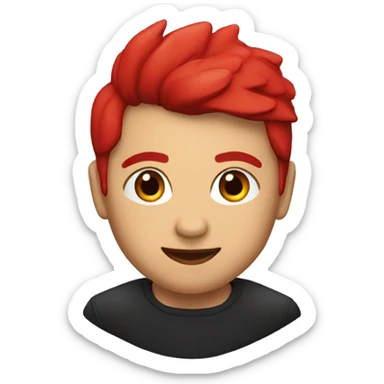 Corazón rojo negro  sticker