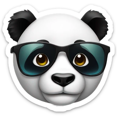 Panda looking cool  sticker