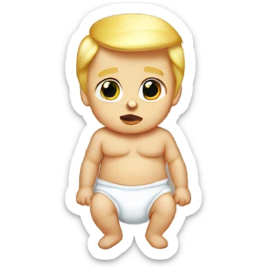 donald trump as a baby in a diaper sticker