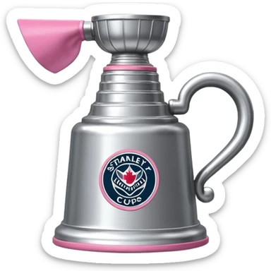 Hellrosa Stanley Cup mit pinkem Anhänger sticker