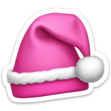 pink christmas hat  sticker