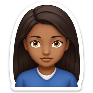 An arrogant brown-skinned girl sticker