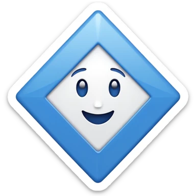 Blue white hsv Emoji with Rhombus  sticker