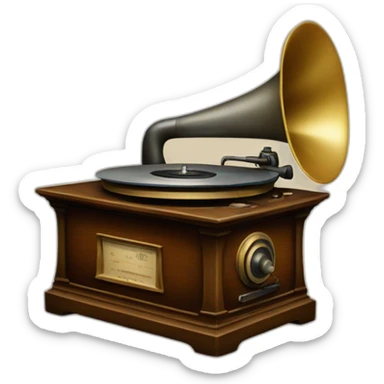 old phonograph sticker