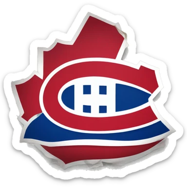 montreal canadiens logo like a no smoking sign sticker