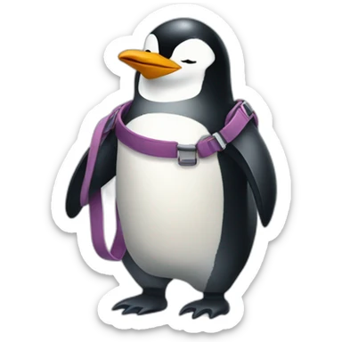 Humanoid penguin with a sling sticker