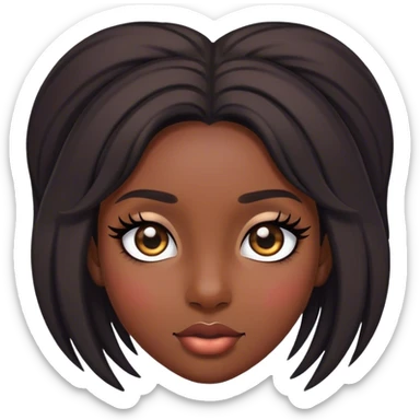 bounce girl with lashes sticker