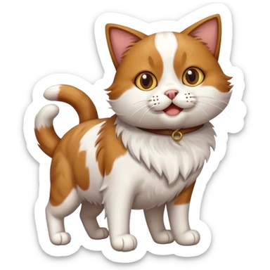 Cat riding a dog sticker