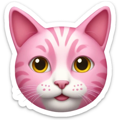 Pink cat  sticker